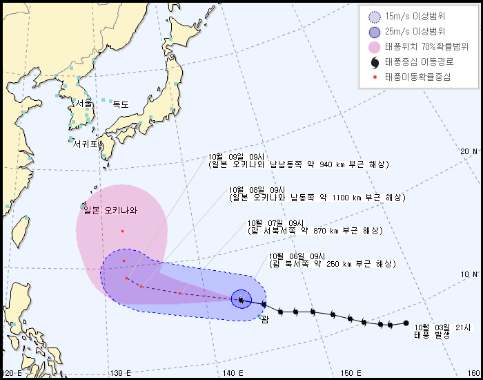 �� 19ȣ ��ǳ ����(VONGFONG) �߻� ���
